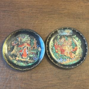 Russian collectible plates. Ruslan & Ludmilla. The Princess & the 7 Bogatyrs.